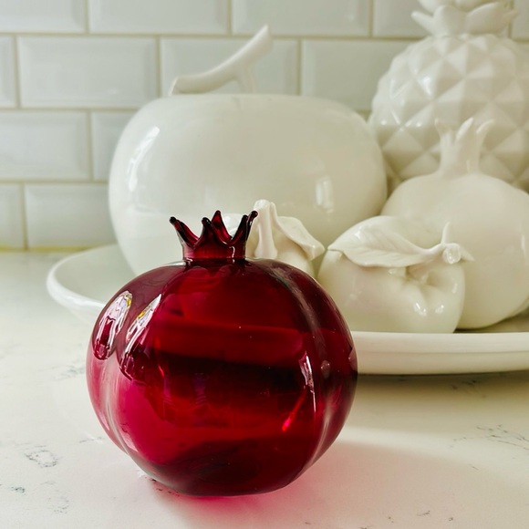 Anthropologie Pomegranate Harvest Glass Bud Vase - Picture 2 of 15